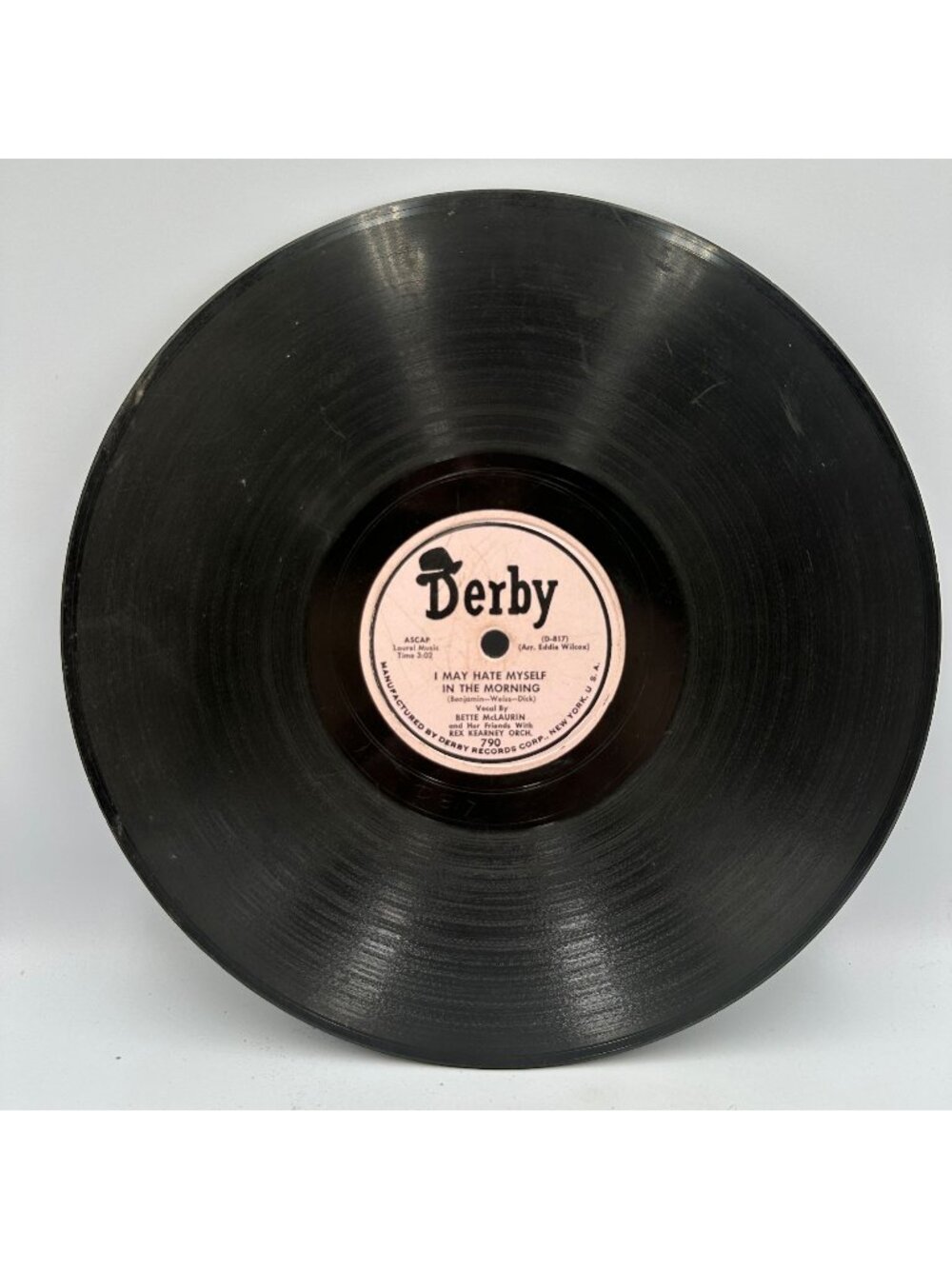 Bette McLaurin I Hear a Rhapsody Derby 78 RPM Rex Kearney Orch